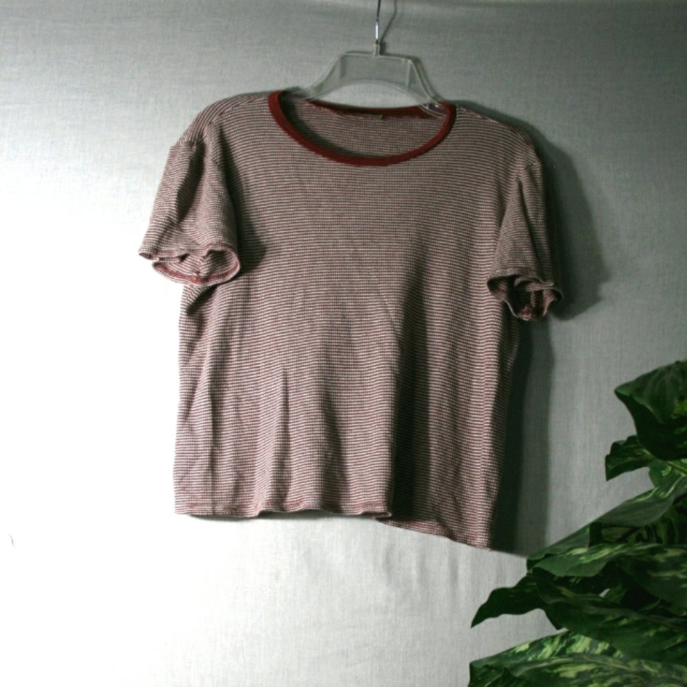POLAGRAM red and white striped t-shirt